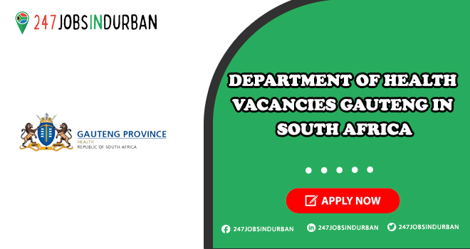 Department of Health Vacancies Gauteng for Freshers | Apply Now Department of Health Vacancies Gauteng